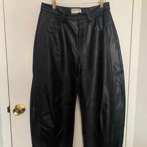 Faux leather pants